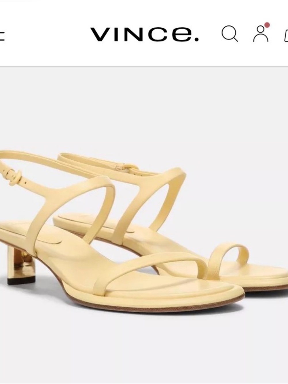 Vince Ester Butter Yellow Leather Heels